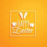 laranja fundo para feliz Páscoa feriado vetor
