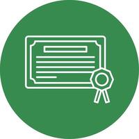 certificado linha círculo cor ícone vetor