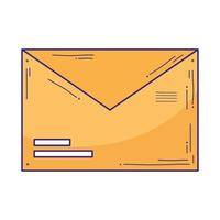 envelope mail enviar ícone isolado vetor