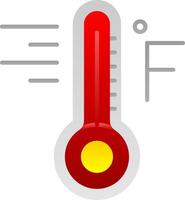 Fahrenheit plano gradiente ícone vetor