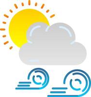 clima plano gradiente ícone vetor