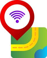 Wi-fi plano gradiente ícone vetor