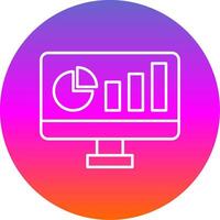 painel de controle linha gradiente círculo ícone vetor