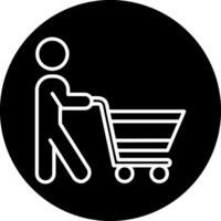 ícone de vetor de compras