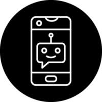 ícone de vetor de chatbot