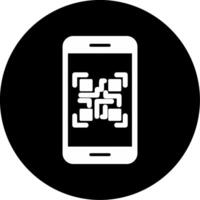 Smartphone qr código vetor ícone