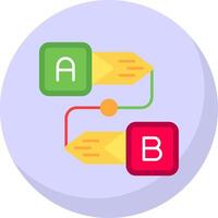 diagrama glifo plano bolha ícone vetor