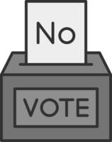 voto não linha preenchidas luz ícone vetor