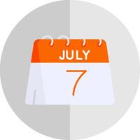 7º do Julho plano escala ícone vetor