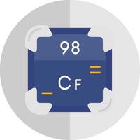 californium plano escala ícone vetor