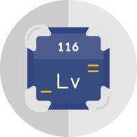 Livermorium plano escala ícone vetor