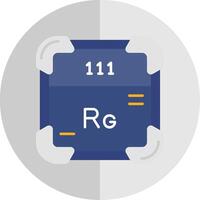 roentgenium plano escala ícone vetor