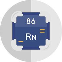 radônio plano escala ícone vetor