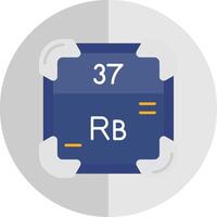 rubídio plano escala ícone vetor