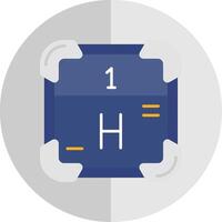 hidrogênio plano escala ícone vetor