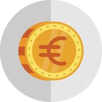 euro plano escala ícone vetor