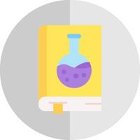 química livro plano escala ícone vetor