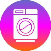 lavando máquina glifo gradiente círculo ícone vetor