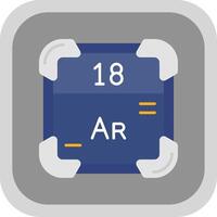 argônio plano volta canto ícone vetor