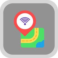 Wi-fi plano volta canto ícone vetor