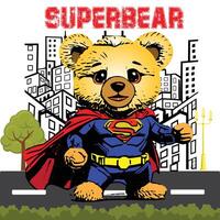 super herói Urso vetor