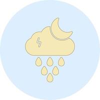 ícone de vetor de chuva noturna