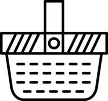 ícone de vetor de cesta de piquenique