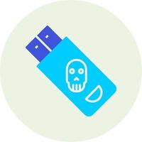 infectado Pen drive vetor ícone