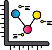 gráfico preenchidas gradiente ícone vetor