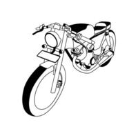 caferacer motocicleta linha arte vetor