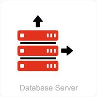 base de dados servidor e hospedagem ícone conceito vetor