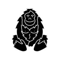 orangotango ícone. sólido ícone vetor