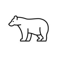 polar Urso ícone. esboço ícone vetor