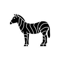 zebra ícone. sólido ícone vetor