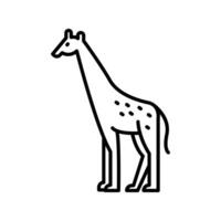 girafa ícone. esboço ícone vetor