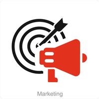 marketing e publicidade ícone conceito vetor