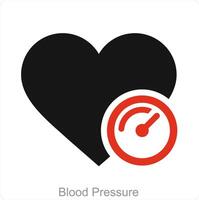 sangue pressão e sangue ícone conceito vetor