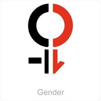 gênero e símbolo ícone conceito vetor