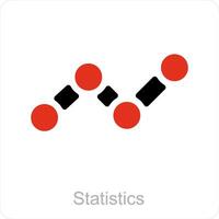 Estatisticas e diagrama ícone conceito vetor