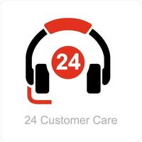 24 cliente Cuidado ícone conceito vetor