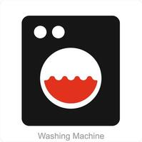 lavando máquina e máquina ícone conceito vetor