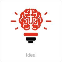 idéia e inovação ícone conceito vetor