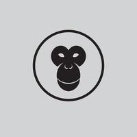 design de logotipo de macaco vetor