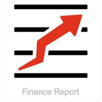 financeiro relatório e diagrama ícone conceito vetor