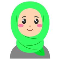 fofa adesivo do mulher dentro hijab, arte ilustração vetor