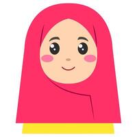 fofa adesivo do mulher dentro hijab, arte ilustração vetor