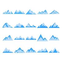 único azul montanha, digital arte ilustração vetor