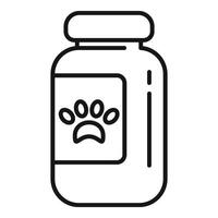 veterinário animal garrafa ícone esboço vetor. Cuidado remédio vetor