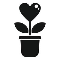 crescer plantar Panela afeição ícone simples vetor. Cuidado serviço vetor