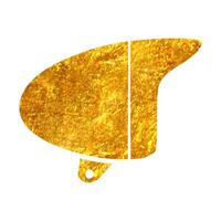 mão desenhado bicicleta cabeça luminária ícone dentro ouro frustrar textura vetor ilustração